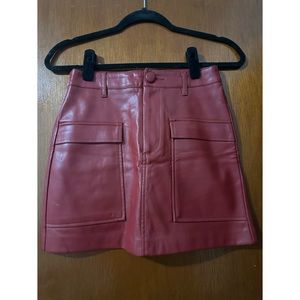 Zara leather mini skirt